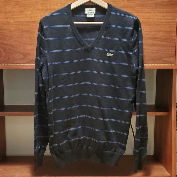 Lacoste Men's V-Neck Sweater (Size 3) - Picture 4 of 5